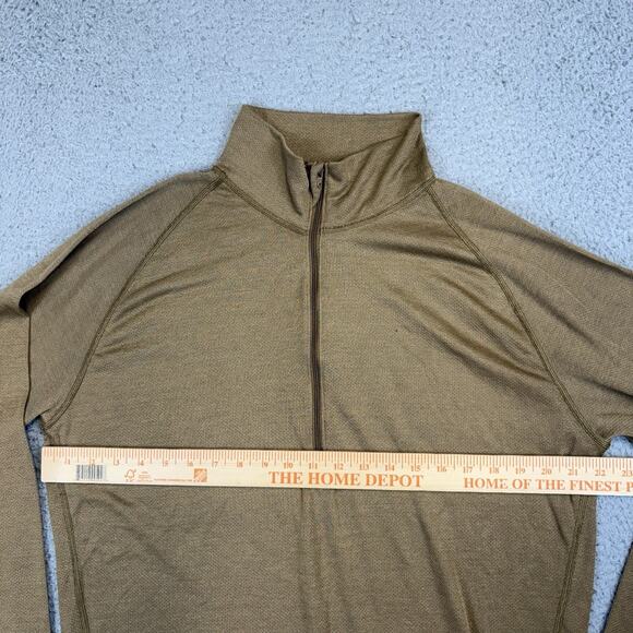 Halys PCU Level 1 Shirt Brown Military Long Sleeve Shirt 1/4 Zip Base Mens Large - Picture 6 of 8